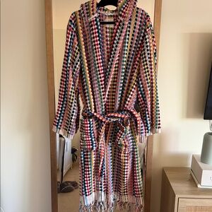 Multicolor Checkered Women's Robe